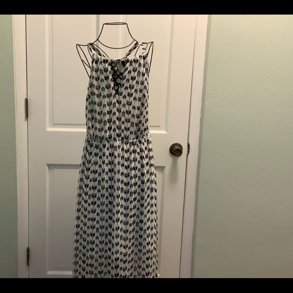 Torrid Long Dress Black and White
